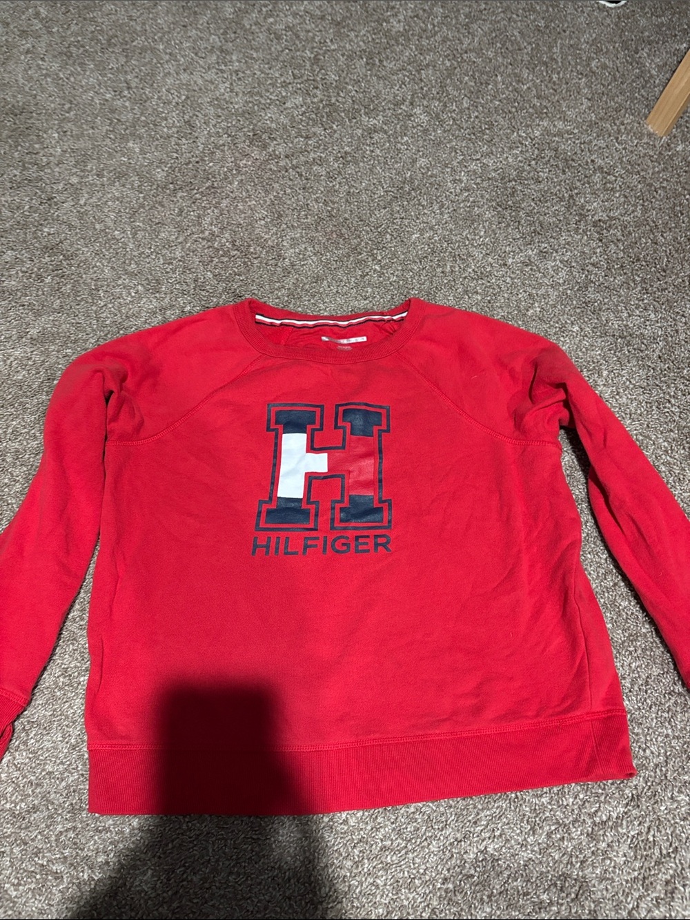 Tommy Hilfiger Kids Red Logo Pullover Sweatshirt